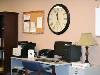 Business center and news board